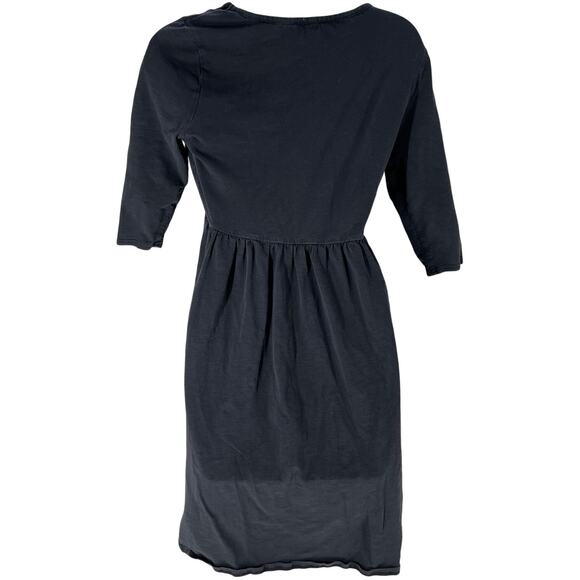 Matilda Jane Women Dress XS Gray Modest Half Sleeves Fit and Flare Cotton Blend - Picture 2 of 6